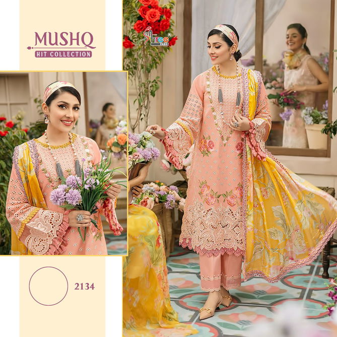 Mushq 2132 To 2135 By Shree Pakistani Suits Catalog